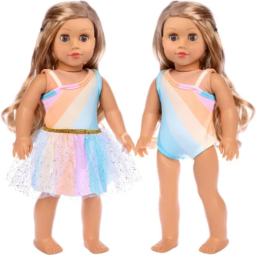 Vista 8 de ZITA ELEMENT Kit de ropa y accesorios de muñeca de 11 piezas de 18 pulgadas