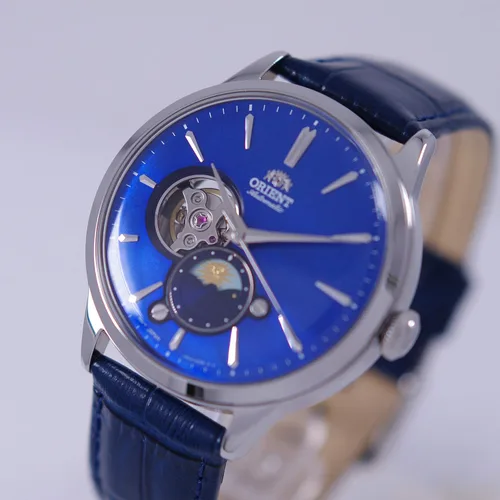 Vista 2 de Orient Bambino - Reloj automático con esfera azul para hombre RA-AS0103A10B