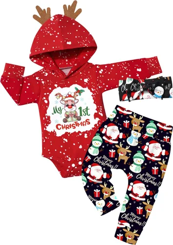 Vista 10 de KANGKANG Conjunto de sudadera con capucha y pantalones de manga larga para bebé recién nacida, para otoño e invierno Blace- Leopardo- Arco