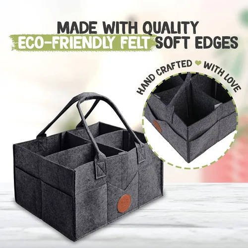 Vista 8 de KeaBaies - Cambiador de pañales portátil y organizador de pañales para bebé, tapete cambiador plegable impermeable para bebés, organizador grande