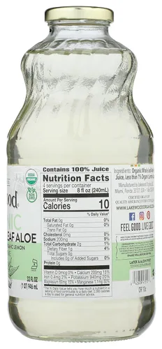 Vista 7 de Lakewood, Jugo de hoja de aloe vera orgánico, 32 onzas líquidas (paquete de 1)
