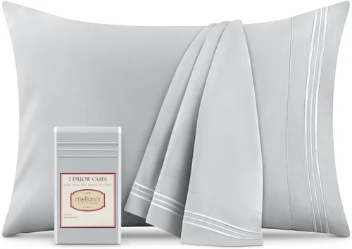 Vista 52 de Mellanni Fundas de almohada de lujo, extrasuaves, refrescantes, fundas de almohada de 12 piezas de la colección icónica, cierre de sobre