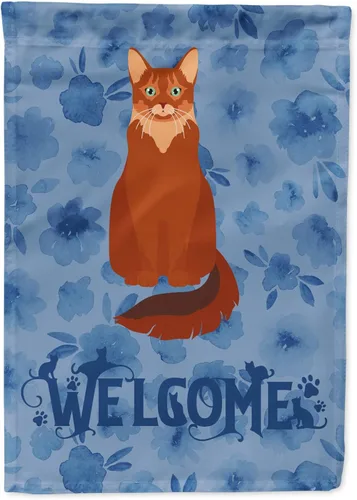 Vista 80 de Caroline's Treasures CK5005GF Bandera de bienvenida de gato abisinio para buzón, bandera decorativa para patio exterior, obras de arte de patio