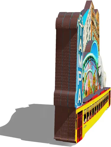 Vista 2 de Imán de madera de Tampa de Estados Unidos, imanes 3D para nevera, recuerdos coleccionables de viaje, decoraciones hechas a mano, 2