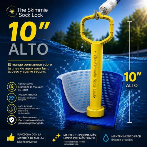 Vista 2 de The Skimmie Sock Lock - Soporte para calcetines con filtro de piscina