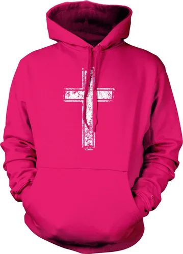 Vista 6 de Tcombo Sudadera con capucha unisex con diseño de cruz angustiada
