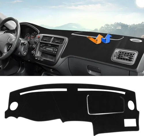 Vista 23 de Autorder - Tapete para salpicadero para 2007-2013 Chevy Chevrolet Silverado/GMC Sierra con dos guanteras, accesorios, cubierta de salpicadero