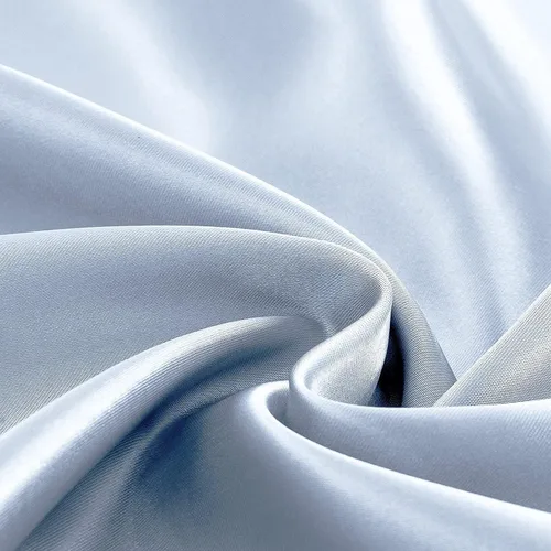 Vista 5 de Homiest Sábana bajera ajustable de satén azul bebé, tamaño individual, bolsillo profundo, ropa de cama lujosa y ultrasuave