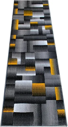 Vista 24 de Masada Rugs, Alfombra de Área Moderna Contemporánea, Azul Gris Negro (2 Pies X 3 Pies) Tapete