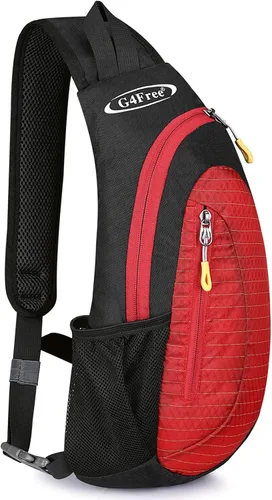 Vista 13 de G4Free - Bolso bandolera para hombres y mujeres, mochila pequeña para el pecho y el hombro, ligera, para viajes, actividades al aire libre y Negro