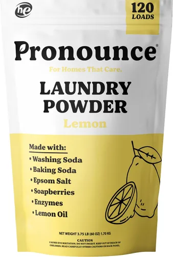 Vista 10 de Pronounce Alternativa de detergente para ropa en polvo, ingredientes más limpios. Más seguro para pieles sensibles. Lucha contra manchas y olores.