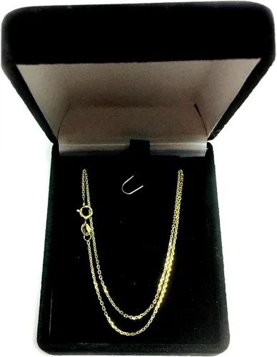 Vista 4 de Jewelry Affairs 14k Yellow Gold Cable Link Chain Necklace, 1.1mm