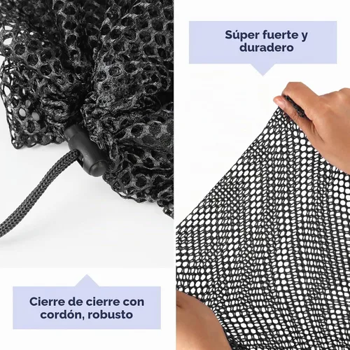 Vista 4 de 3 Piezas Bolsas de Malla para Lavandería Bolsas de Malla para Lavadora Jumbo para Ropa Delicada, Ropa de Cama, Juguetes con Cierre de Cordón