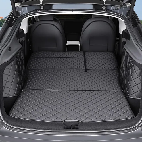 Vista 7 de Topfit para Tesla Model Y Tapetes para maletero Forro impermeable para maletero Protector de asientos de coche para perros Tapete para todo