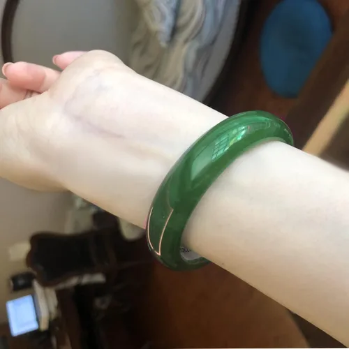 Vista 5 de B&D - Pulsera de jade verde para hombres y mujeres, empresarios de negocios, negocios, atracción de dinero, pulseras de chakras para mujer, pulsera