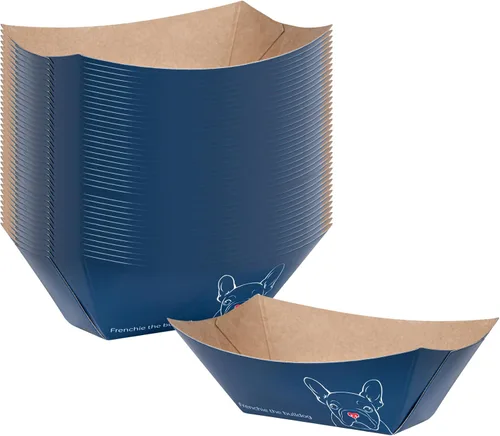Vista 42 de Restaurantware -Bio Tek - Bandejas de alimentos de 2 onzas, 400 bandejas de papel desechables para alimentos, resistentes, a prueba de grasa, botes