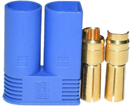 Vista 4 de 8 pares de conectores de batería EC5, conector Ec5 macho/hembra de 0.197 in, conector de bala dorada para dispositivo de batería RC ESC LIPO