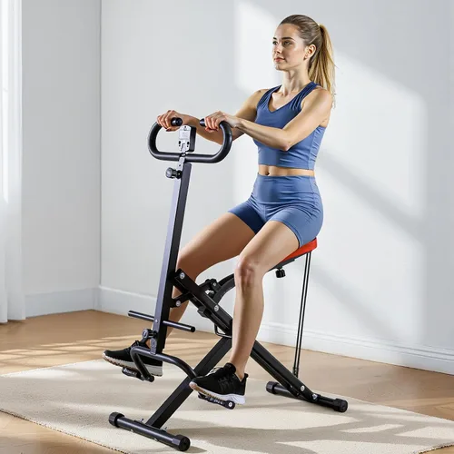 Vista 8 de VEVOR Squat Machine, Deep Squat Rowing Machine for Home, Easy Setup & Foldable Exercise Equipment, Glute Trainer Machine with 2/3 High-Strength