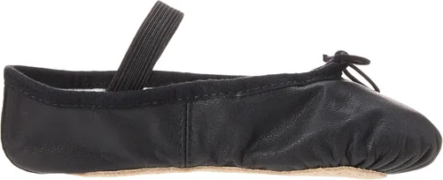 Vista 6 de Bloch Girls Dance Niñas Dansoft Zapatilla de ballet de cuero con suela completa/Zapato de baile Negro