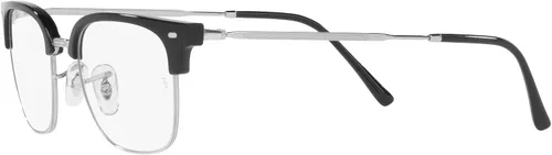 Vista 3 de Ray-Ban Unisex RX7216F Clubmaster Low Bridge Fit Square - Montura para gafas graduadas, color negro sobre lente de demostración, 2.087 in