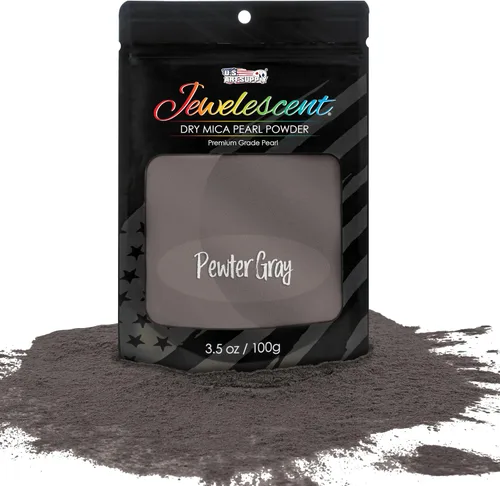 Vista 24 de U.S. Art Supply Polvo de pigmento perla de mica, Aqua 3.5 oz (100g)
