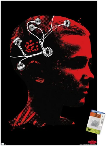 Vista 6 de Netflix Stranger Things - Póster de pared de perfil once con pasadores