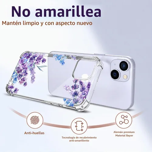 Vista 6 de Funda para iPhone 13 y iPhone 14 (6.1 pulgadas) con protector