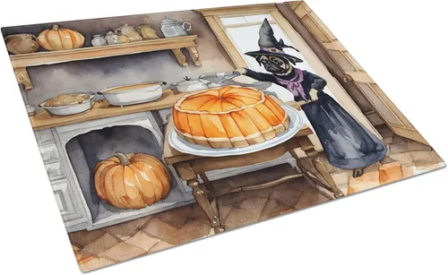Vista 106 de Caroline's Treasures DAC1720LCB Affenpinscher - Tabla de cortar de vidrio con calabazas para cocina de otoño, grande, decorativa, de vidrio