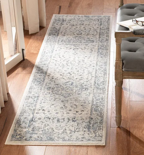 Vista 9 de SAFAVIEH - Alfombra decorativa de la colección Charleston, 2 pies x 4 pies, marfil y azul marino, diseño tradicional, ideal para áreas de alto