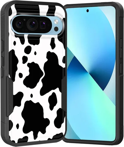 Vista 194 de Funda para Pixel 6A, Híbrida de Doble Capa de Servicio Pesado Resistente a Prueba de Golpes PC Duro + Funda Protectora de Silicona Suave para Google