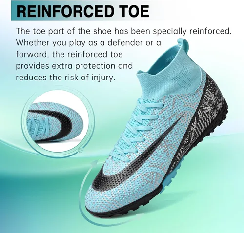 Vista 4 de Tacos de fútbol para hombre y mujer, zapatos de fútbol juvenil, tacos de fútbol para Big Boy AG TF