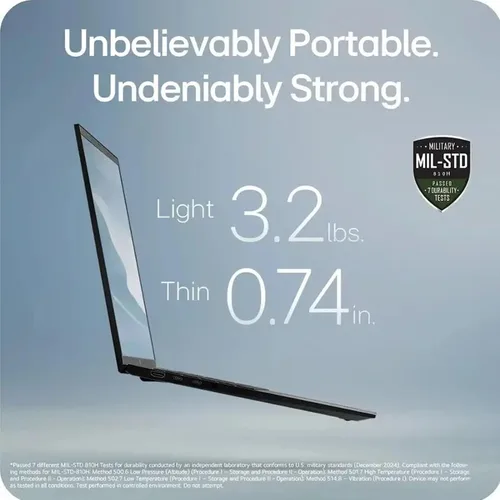 Vista 6 de LG gram 17" AI Copilot+ Laptop, Intel Ultra 9 288V CPU, 32 GB de RAM, 1 TB SSD, pantalla táctil antirreflejante de 17", gráficos Intel Arc, Wi-Fi 7