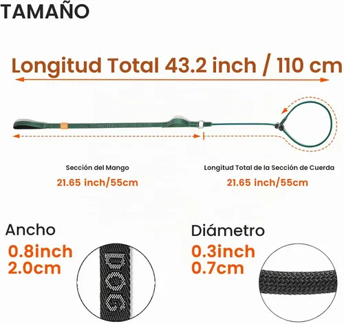 Vista 8 de HowGo Correa antideslizante para perro con 2 tapones con resorte