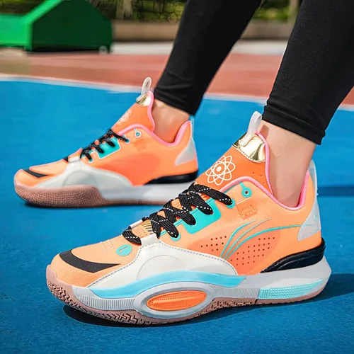 Vista 5 de Colorblock - Zapatos deportivos múltiples para mujer, zapatos de baloncesto y tenis casuales de moda con suela de goma antideslizante de alto rebote