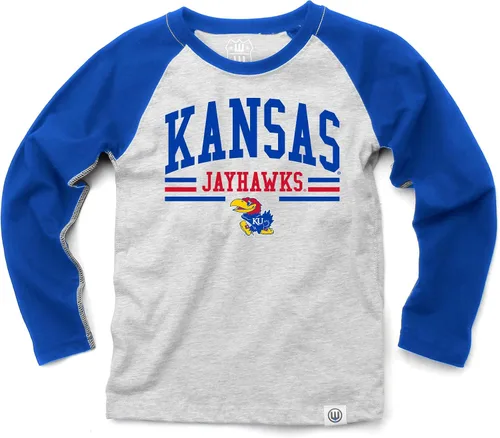 Vista 13 de Wes and Willy NCAA playera raglán de manga larga para niños