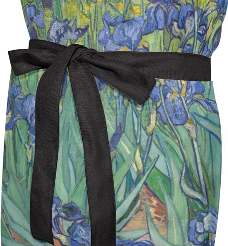 Vista 5 de Hokkien Van Gogh Irises - Delantal de cocina para el hogar para mujeres y hombres con bolsillos, delantal ajustable unisex perfecto para barbacoa