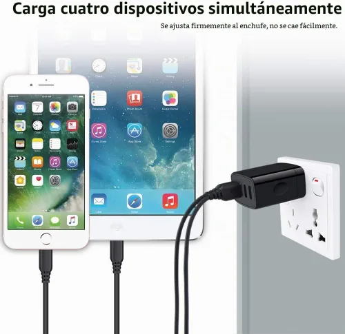 Vista 2 de Bloque de cargador para iPhone, 4.8A, cargador de pared USB, adaptador de corriente, cubo de carga, caja de ladrillo para iPhone 17 16e 16 15 14 13