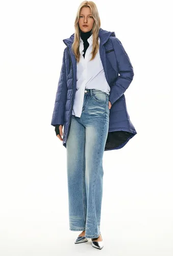 Vista 4 de Orolay - Chaqueta de plumón para mujer, abrigo de longitud media