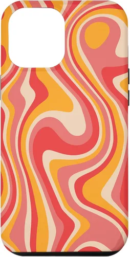 Vista 25 de Funda psicodélica para iPhone 16 Retro Groovy Liquid Swirl Hippie 70's 80's