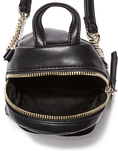 Vista 4 de GUESS Factory Evan - Mini mochila cruzada acolchada, Negro