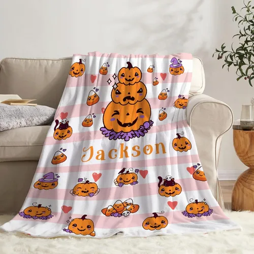 Vista 10 de Cute Ghosts - Manta de bebé personalizada para recién nacido, regalos para Halloween y Navidad, 40 x 30 pulgadas