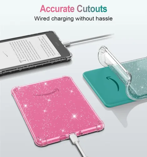 Vista 6 de MoKo Funda para Kindle Paperwhite de 7 pulgadas (12ª generación-2024) y Kindle Colorsoft Signature Edition 2024 ultra fina, transparente, flexible