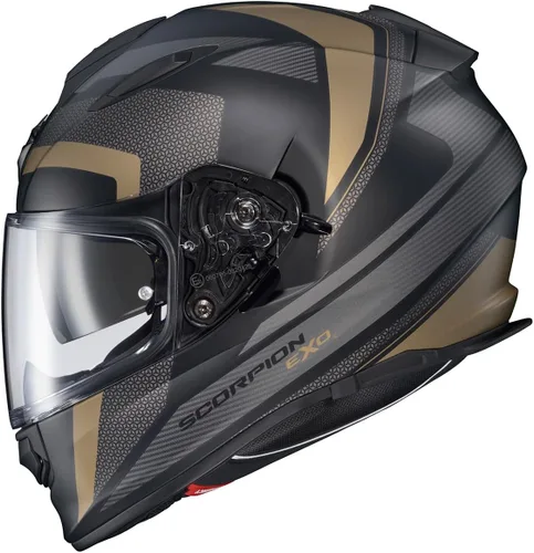 Vista 9 de ScorpionEXO Ryzer - Casco integral de motocicleta con visera Pinlock Ready con bolsillos para altavoz integrados, aprobado por DOT ECE