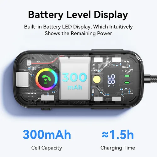 Vista 7 de Receptor transmisor Bluetooth, compatible con 2 AirPod/auriculares, pantalla de nivel de batería HD, baja latencia, interfaz de audio de 0.138 in