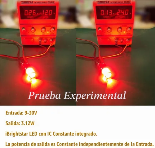 Vista 3 de iBrightstar Luces de freno intermitentes estroboscópicas intermitentes de 9-30 V 1156 1141 1003 BA15S bombillas LED con proyector de repuesto