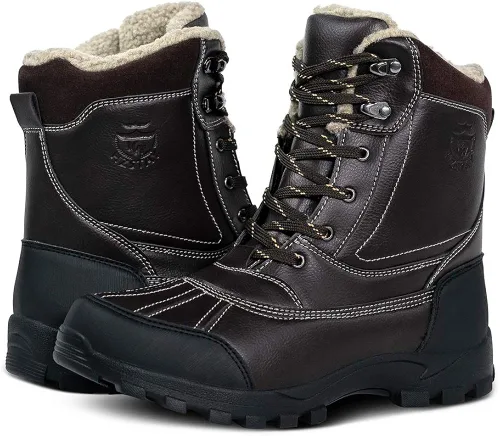 Vista 7 de Botas de nieve impermeables para hombre,Botas de senderismo Bean Hiker caminando al tobillo