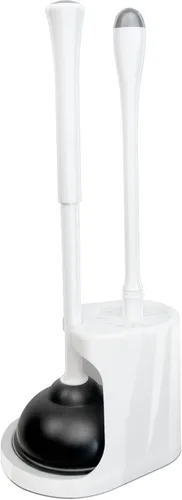Vista 10 de Juego de cepillo de inodoro y soporte CELOX, cepillo compacto para inodoro con base de ventilación transpirable, kit de limpieza para baño, negro