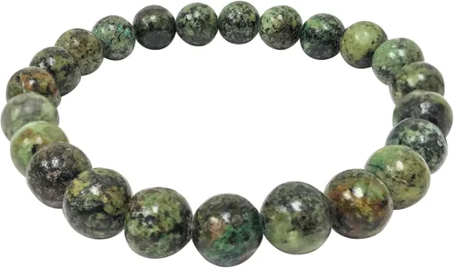 Vista 129 de Gem Avenue Handmade Round Bead Stretch Bracelet Unisex Natural Stone Beaded Jewelry for Men & Women, Elastic Wristband for Daily Wear