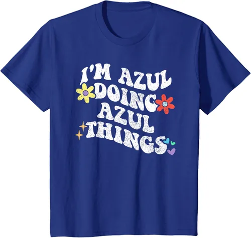 Vista 49 de Retro Groovy Im AZUL Doing AZUL Things - Camiseta divertida para el día de la madre, Negro