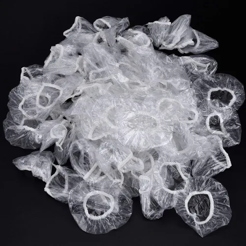 Vista 4 de Outus - 100 unidades de protectores de oído desechables transparentes de plástico, impermeables para ducha, tinte de pelo, baño